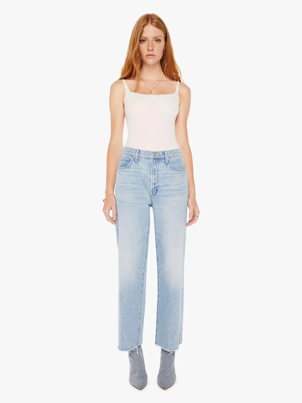 MOTHER The Rambler Zip Ankle Fray Jeans I’m With The Band 29